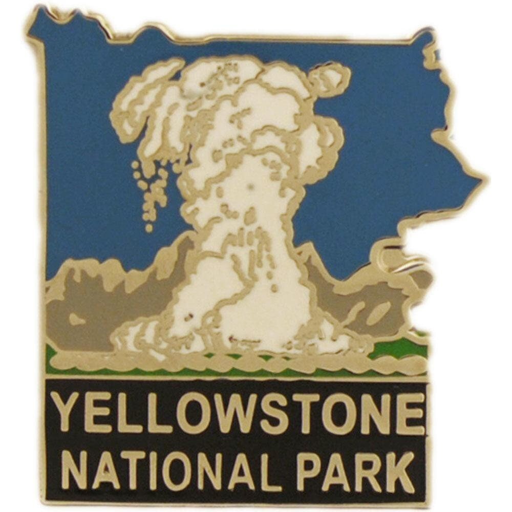 YELLOWSTONE National Park Lapel Pin - Vintage Souvenir - Enamel Pin for Backpack Tie Shirt Trading Button Pinback Craft Supply