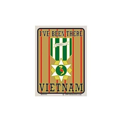 I've Been There Vietnam Sticker Decal - United States Military Vietnam Veteran Ribbon Prismatic Rectangle Bumper Sticker Decal Craft Supply