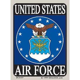 Air Force Sticker Decal - United States Air Force USAF Prismatic Rectangle Bumper Sticker Decal Craft Supply