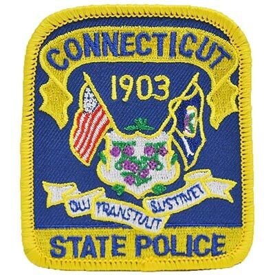 CONNECTICUT State Police Embroidered Patch - Connecticut State Troopers Police Highway Patrol - Patch Applique Craft Supply