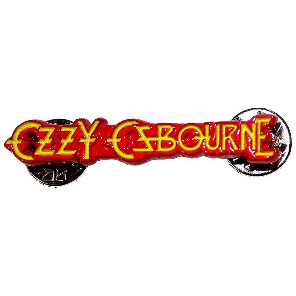 OZZY OSBOURNE Cast Metal Pin Badge - Approx 1 Inch - Ozzy Logo Enamel Pin - Pinback Badge Button Lapel With Butterfly Clutch Attachment