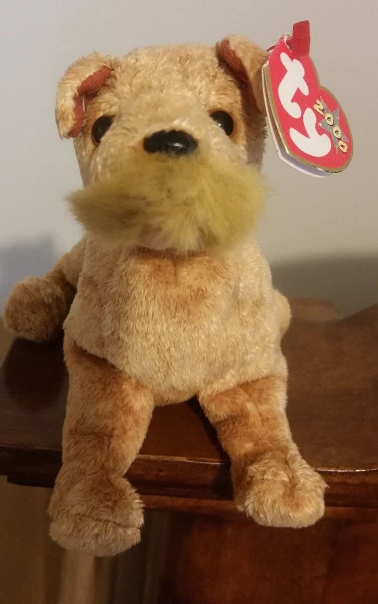 WHISKERS The Dog Ty Beanie Baby Retired Beanbag Plush - New with Tags