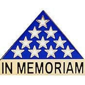 American Flag In Memoriam Lapel Pin - United States Folded Flag Memorial Military Enamel Pin Backpack Tie Shirt Button Pinback Craft Supply