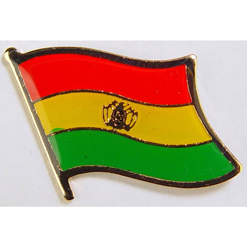 BOLIVIA Flag Lapel Pin - Country Flag Enamel Pin for Backpack Tie Shirt Button Pinback Lapel Pin