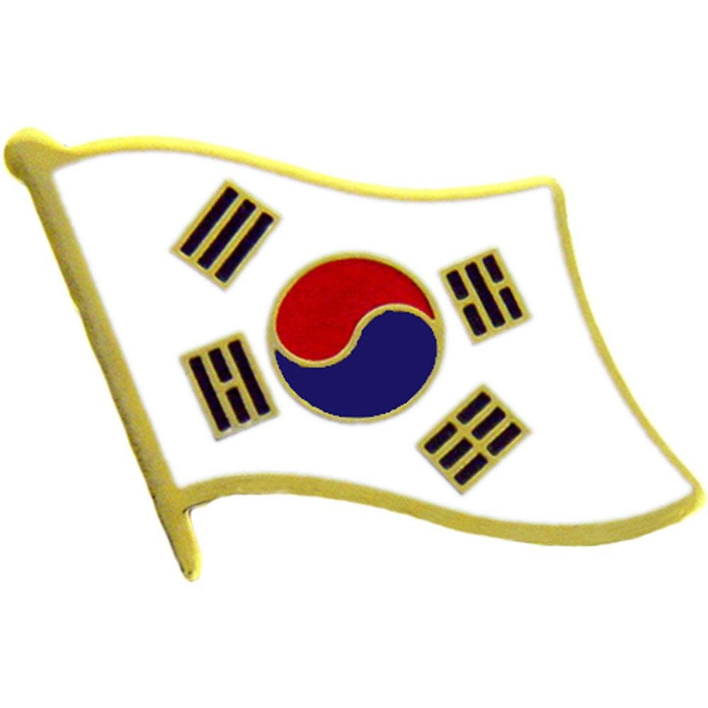 KOREA Flag Lapel Pin - Country Flag Enamel Pin for Backpack Tie Shirt Button Pinback Lapel Pin