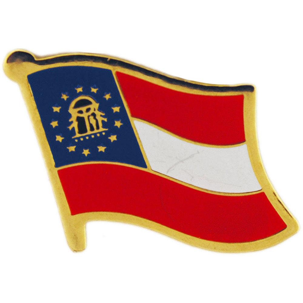 GEORGIA Flag Lapel Pin - State Flag (Present) Enamel Pin for Backpack Tie Shirt Button Pinback Lapel Pin