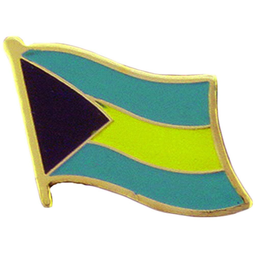 BAHAMAS Flag Lapel Pin - Country Flag Enamel Pin for Backpack Tie Shirt Button Pinback Lapel Pin
