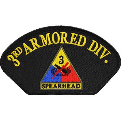 US ARMY 3rd Armored Division Hat Patch - Spearhead Third Division Military Embroidered Patch Applique Craft Supply
