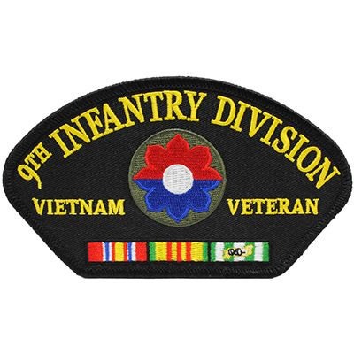 US ARMY 9th Infantry Division Hat Patch - Vietnam Veteran Fourth Infantry Division Military Embroidered Patch Applique Craft Supply