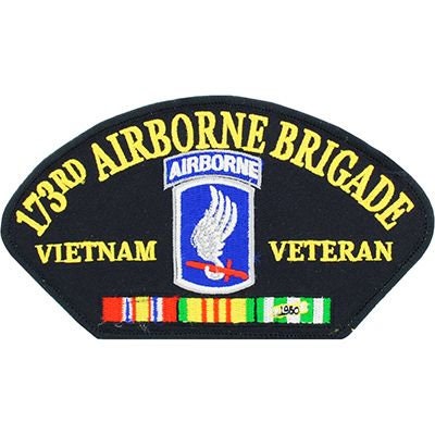 US ARMY 173rd Airborne Hat Patch - Vietnam Veteran 173rd Airborne Brigade Military Embroidered Patch Applique Craft Supply