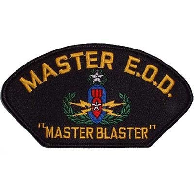 MASTER EOD Hat Patch - Explosive Ordnance Disposal United States Navy Army Military Master Blaster Embroidered Patch Applique Craft Supply