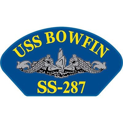 USS BOWFIN (SS-287) Hat Patch - United States Navy Fleet Attack Submarine Military Embroidered Patch Applique Craft Supply