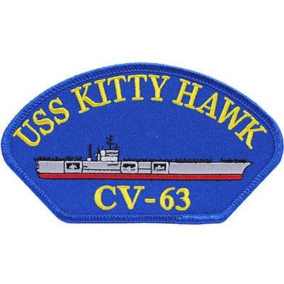 USS KITTY HAWK Cv-63 Hat Patch - United States Naval Supercarrier Navy Military Embroidered Patch Applique Craft Supply