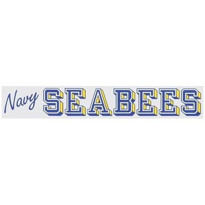 NAVY SEABEES Window Strip Decal - Navy Seabees USN Window Strip Decal Military For Car Truck Window Craft Supply