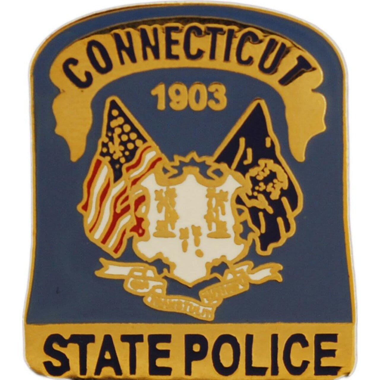 Connecticut State Police Lapel Pin - Connecticut State Trooper - Enamel Pin Backpack Tie Shirt Trading Button Pinback Craft Supply