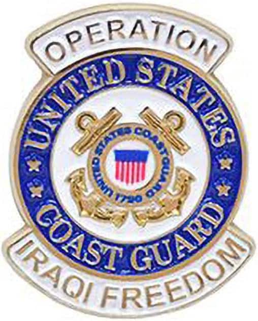 U.S. COAST GUARD Operation Iraqi Freedom Lapel Pin - USCG Coast Guard Military Enamel Pin Backpack Tie Shirt Button Pinback Craft Supply