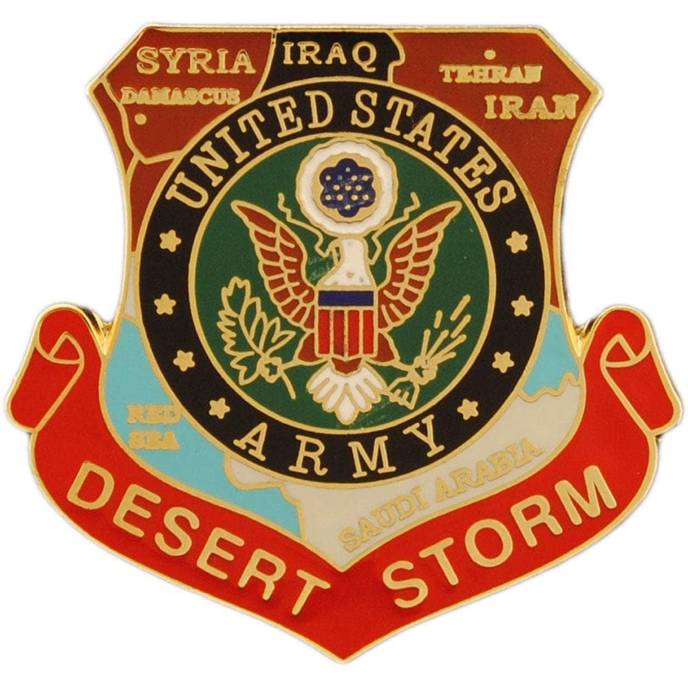 Desert Storm Map US ARMY Lapel Pin - United States Army Military Enamel Pin Backpack Tie Shirt Button Pinback Craft Supply