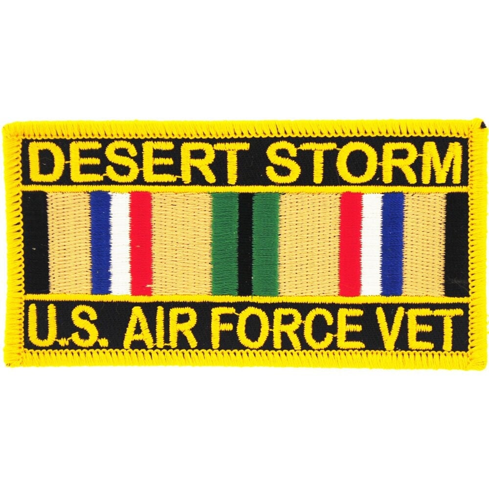 Desert Storm U.S. AIR FORCE Veteran Patch - Service Ribbons Vet United States Military Embroidered Patch Applique Craft Supply