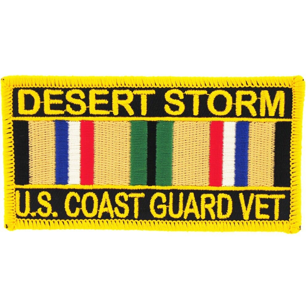 Desert Storm U.S. COAST GUARD Veteran Patch - Service Ribbons Coast Guard Vet United States Military Embroidered Patch Applique Craft Supply
