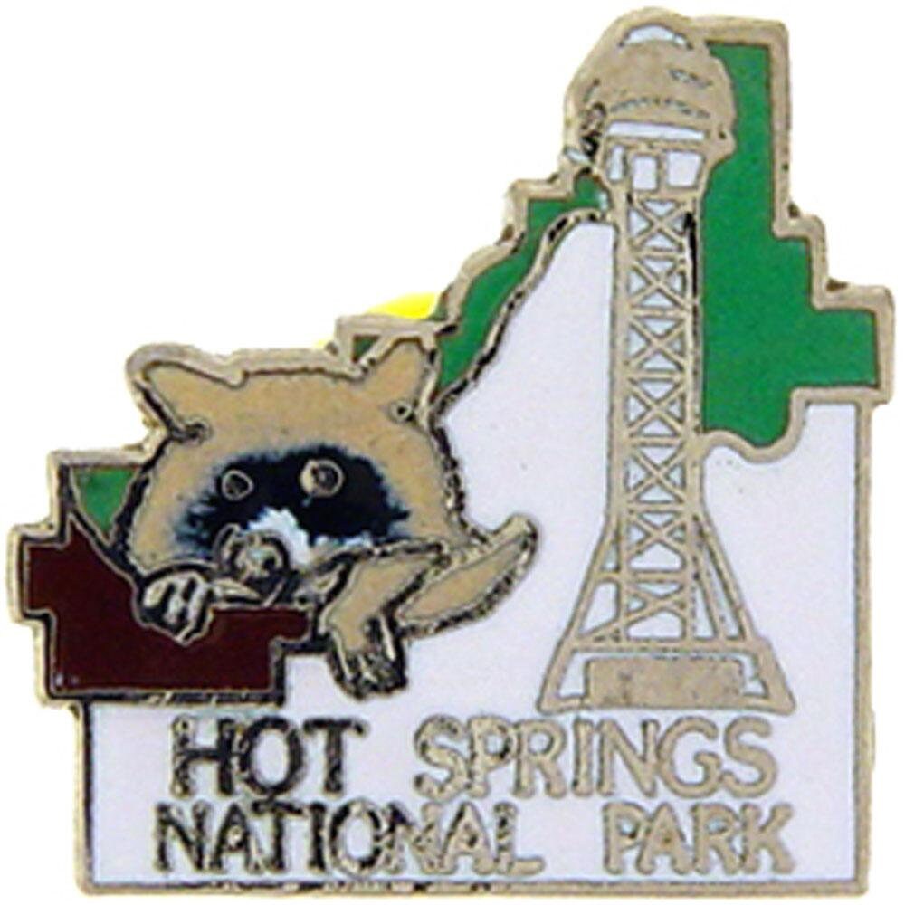 HOT SPRINGS National Park Lapel Pin - Vintage Souvenir - Enamel Pin for Backpack Tie Shirt Trading Button Pinback Craft Supply