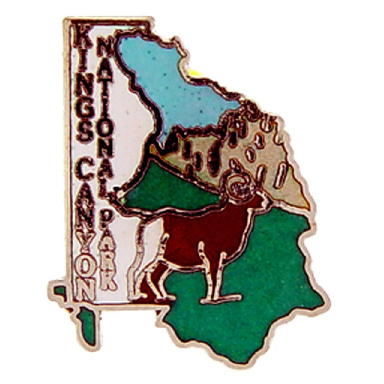KINGS CANYON National Park Lapel Pin - Vintage Souvenir - Enamel Pin for Backpack Tie Shirt Trading Button Pinback Craft Supply