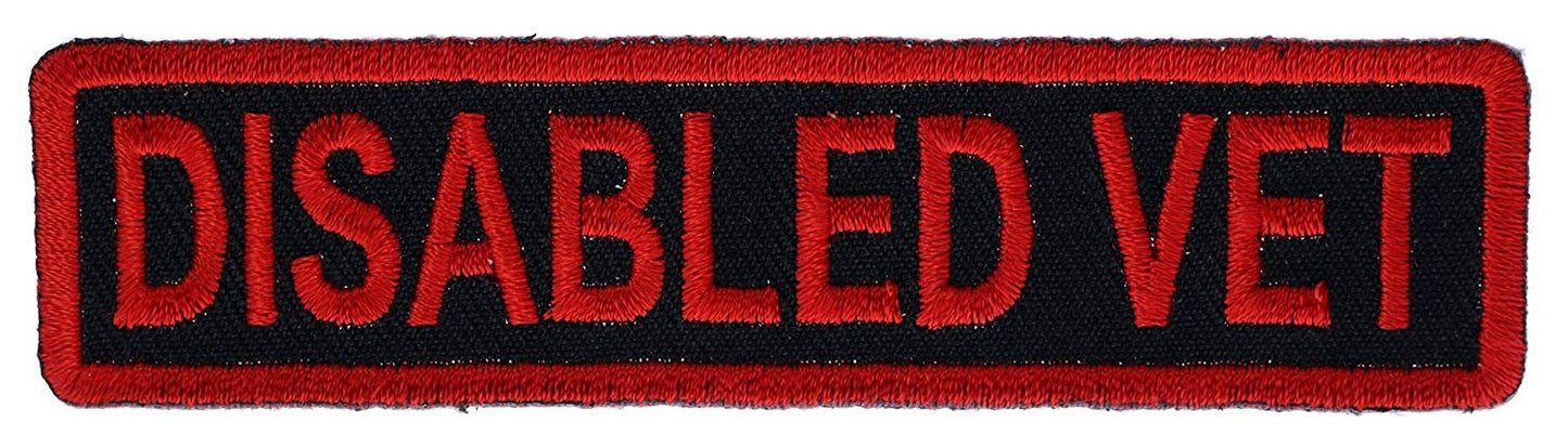 DISABLED VET Veteran Motorcycle Biker Embroidered Patch