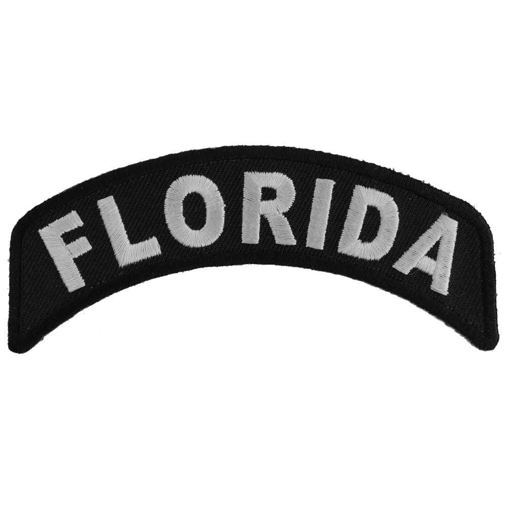 FLORIDA STATE Rocker Biker Motorcycle Embroidered Patch