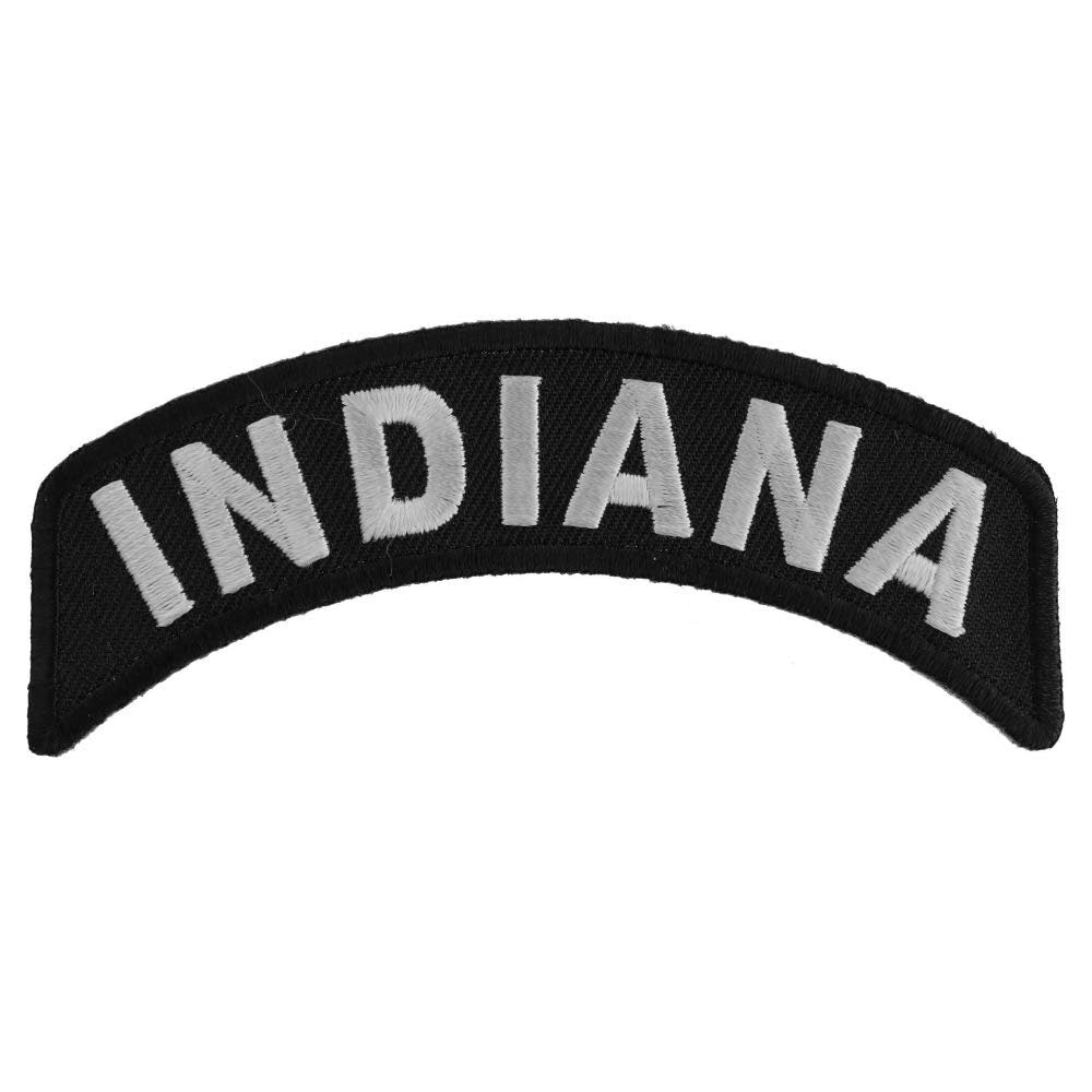 INDIANA STATE Rocker Biker Motorcycle Embroidered Patch