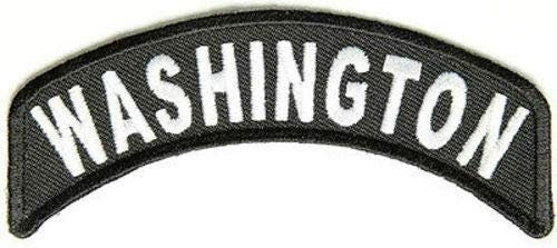 WASHINGTON STATE Rocker Biker Motorcycle Embroidered Patch