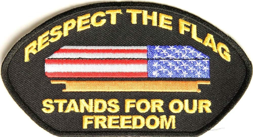 Respect The Flag Stands For Our Freedom Embroidered Patch Craft Supply