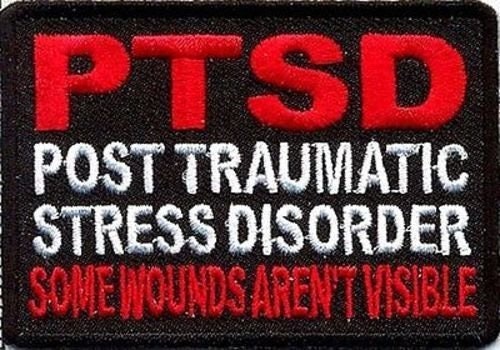 PTSD Some Wounds Aren't Visible Military Biker Embroidered Patch