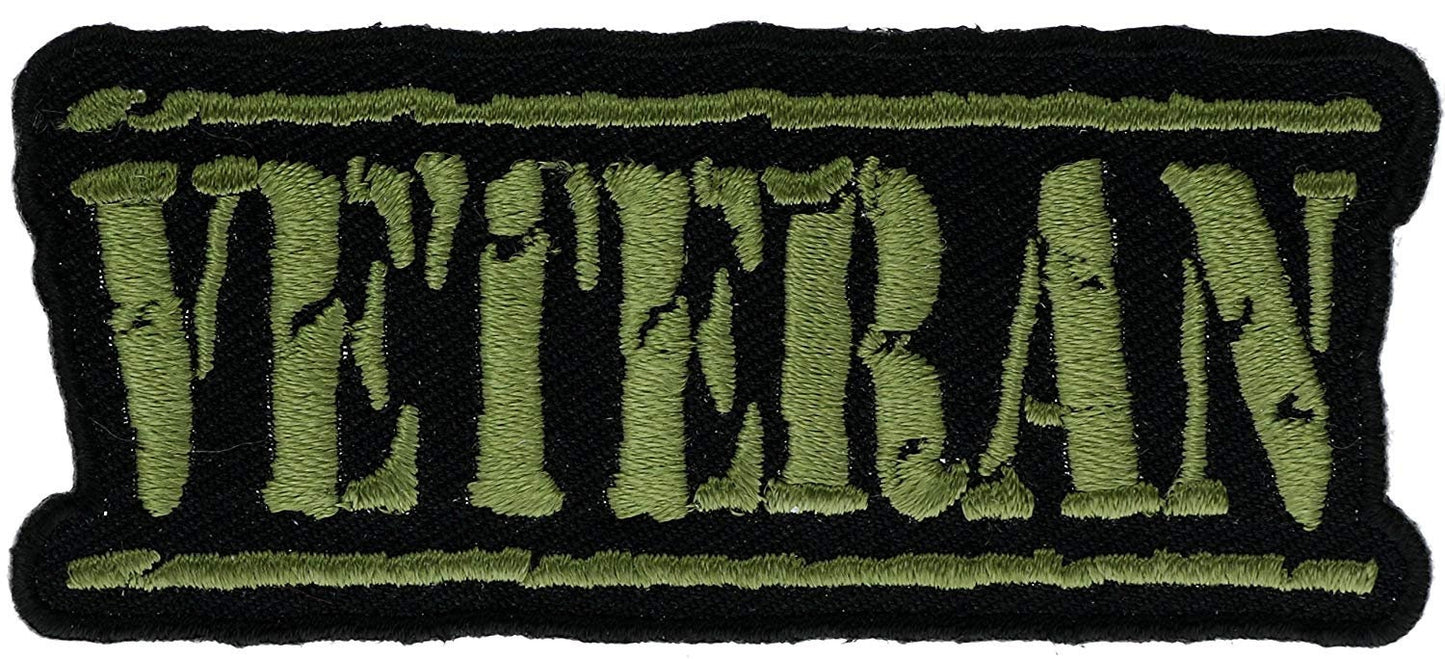 VETERAN GREEN OLD Stamper Military Embroidered Patch