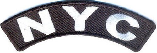 NYC NEW YORK City Rocker Biker Motorcycle Embroidered Patch