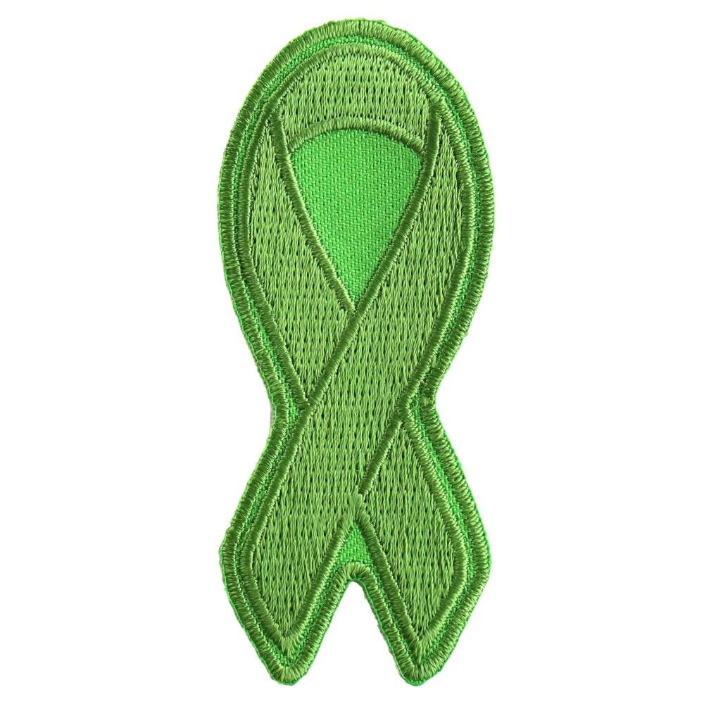GREEN RIBBON Environmental Awareness Motorcycle Biker Patch