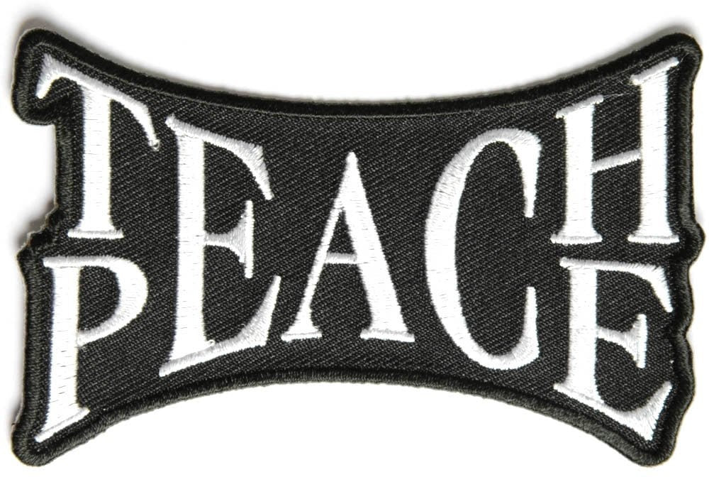TEACH PEACE Biker Motorcycle Embroidered Patch