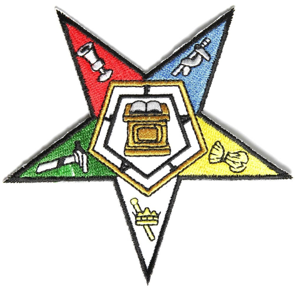 EASTERN STAR Mason Masonry Embroidered Patch