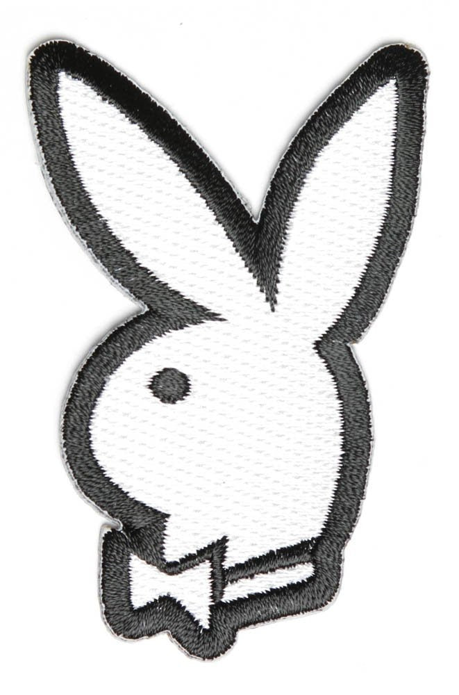 BUNNY WITH BOW Playboy Biker Motorcycle Embroidered Patch