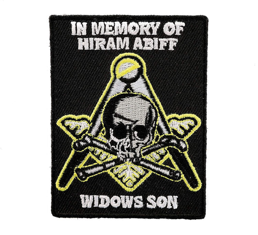 WIDOWS SON MASON Memory of Hiram Abiff Embroidered Patch Craft Supply