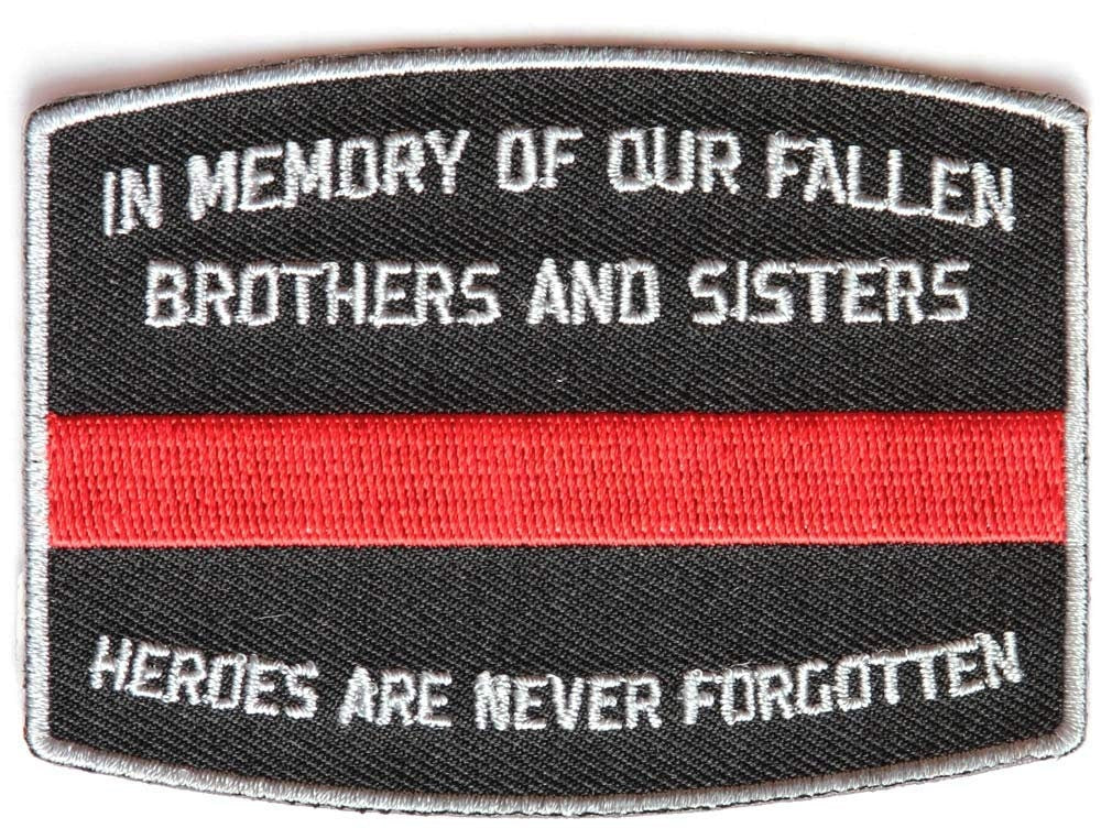 FALLEN FIREFIGHTER MEMORIAL Red Line Rescue Embroidered Patch Craft Supply