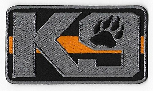K-9 THIN ORANGE LINE K9 Search Rescue Embroidered Patch