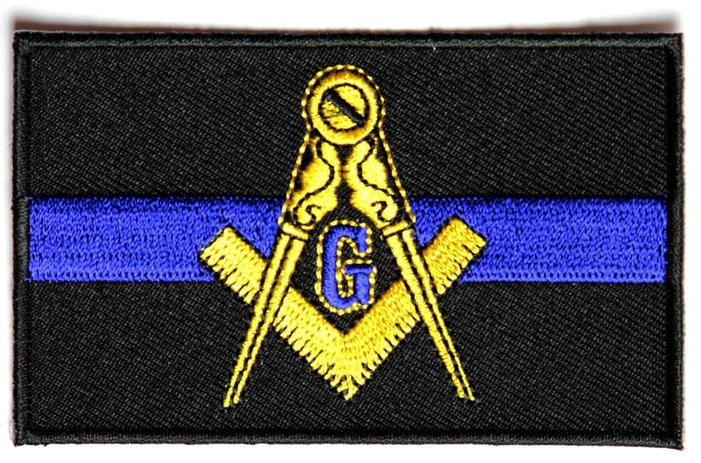 MASONIC THIN BLUE Line Police Law Enforcement Sheriff Embroidered Patch