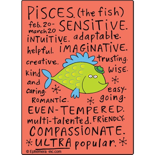 Pisces Nice Zodiac Sign Clayboys Funny RECTANGLE MAGNET