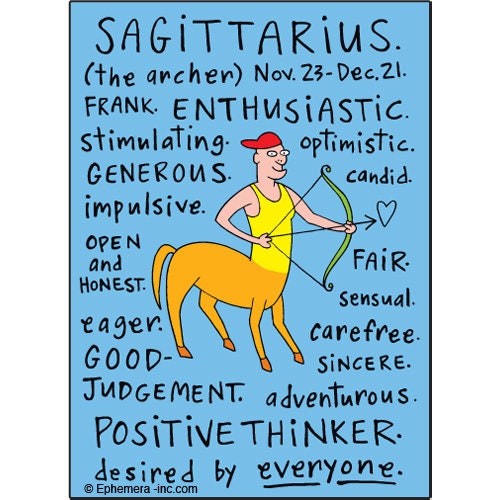 Sagittarius Nice Zodiac Sign Clayboys Funny RECTANGLE MAGNET