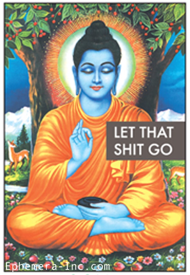 Let That Shit Go. (Buddha) Funny RECTANGLE MAGNET