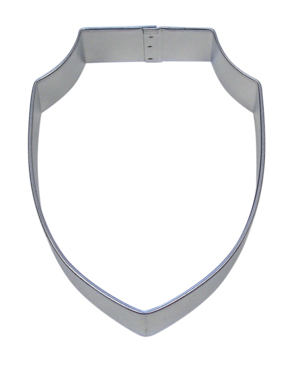 SHIELD PLAQUE Cookie Cutter Metal 4 Inches - Castle Party Stencil Fondant