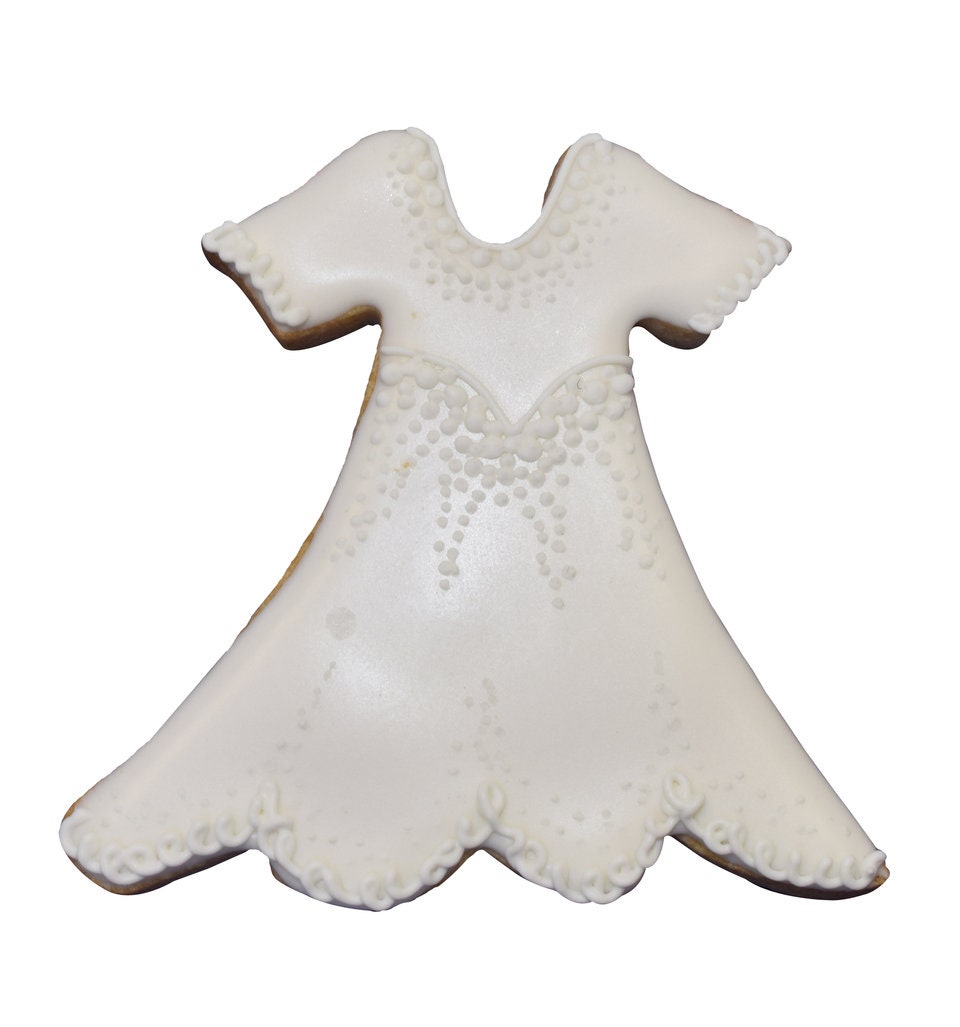 DRESS Cookie Cutter Metal 3.25 Inches - Wedding Formal Party Stencil Fondant