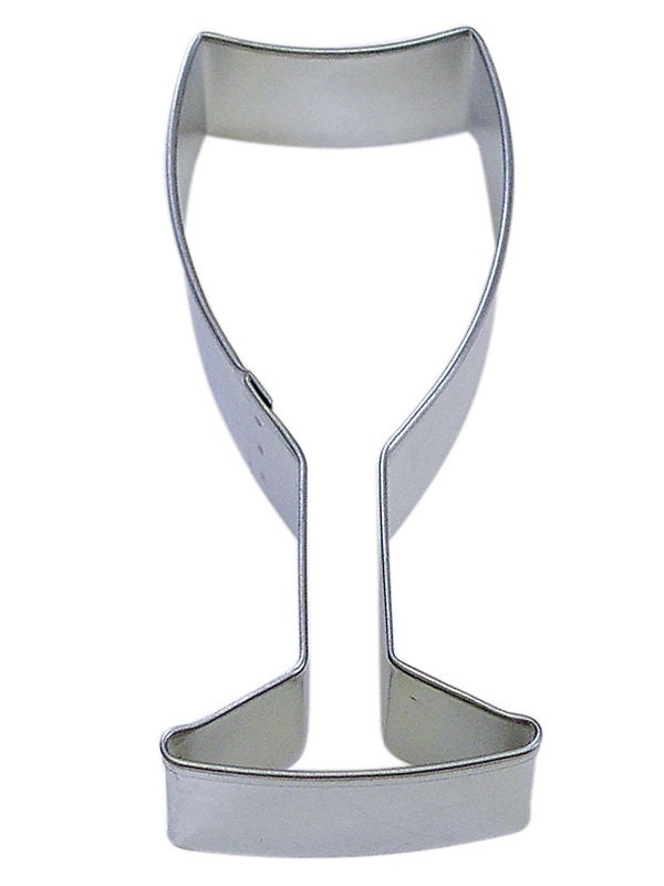 WINE GLASS Cookie Cutter Metal 4 Inches - Drink Alcohol Bar Stencil Fondant