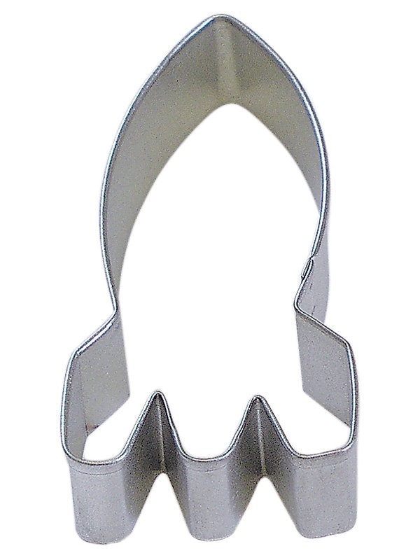 ROCKET Cookie Cutter Metal 4 Inches - Stencil Fondant Spaceship Outer Space Universe