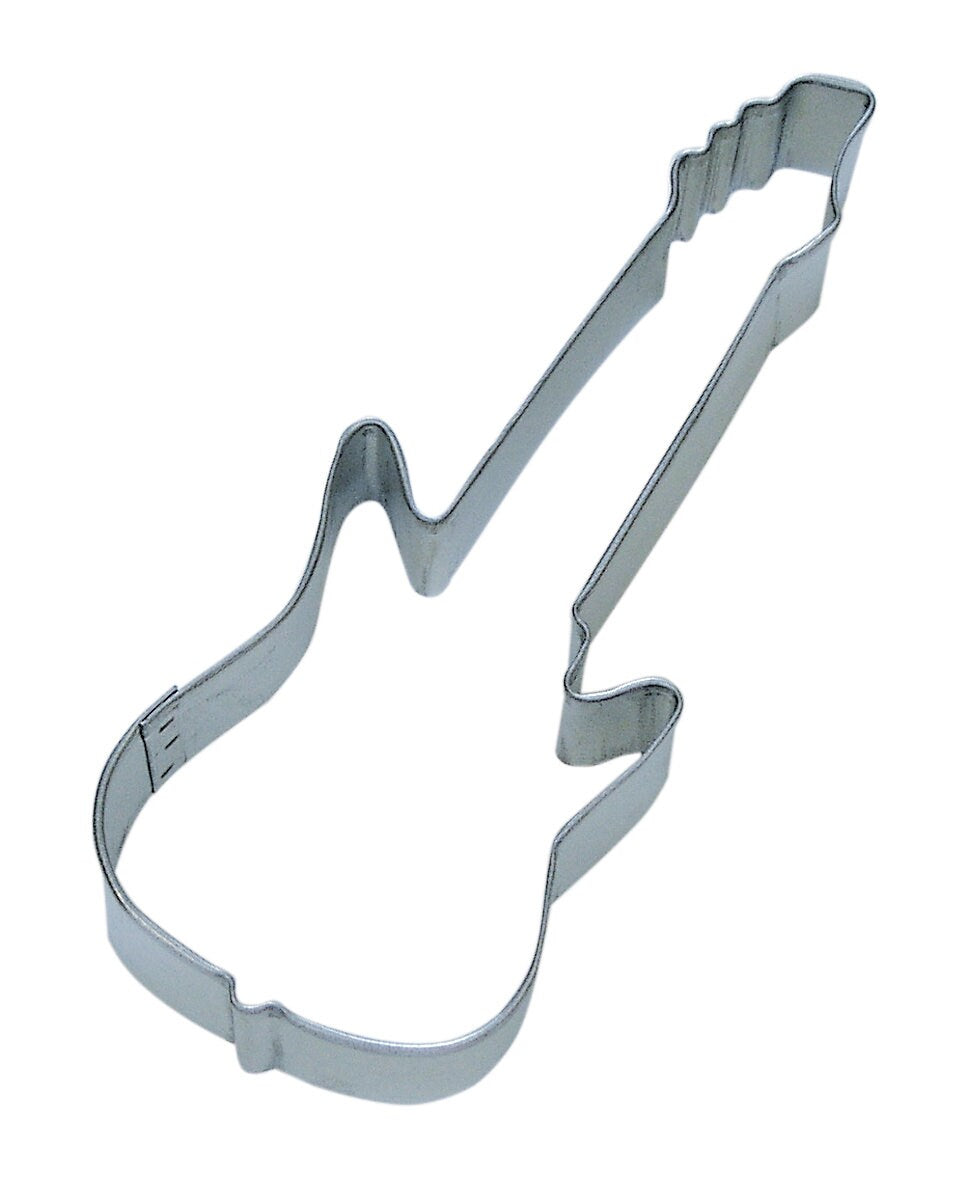 ELECTRIC GUITAR Cookie Cutter Metal 5 Inches - Stencil Fondant Band Concert Music