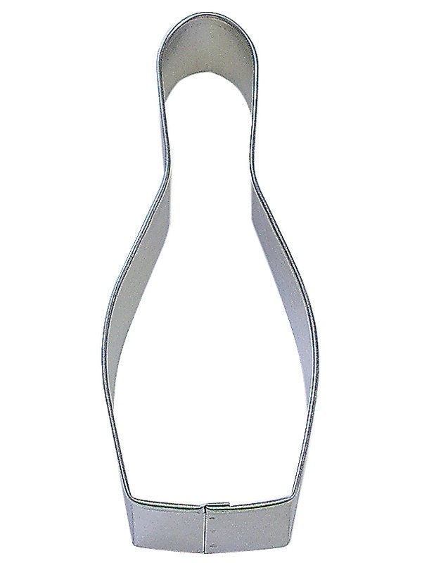 BOWLING PIN Cookie Cutter Metal 5 Inches - Stencil Fondant Strike Sports Ball League